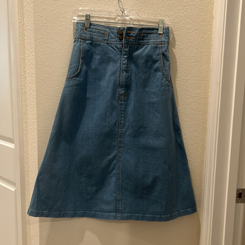 RARE Vintage WOMENS PENTIMENTO 100% COTTON DENIM SKIRT